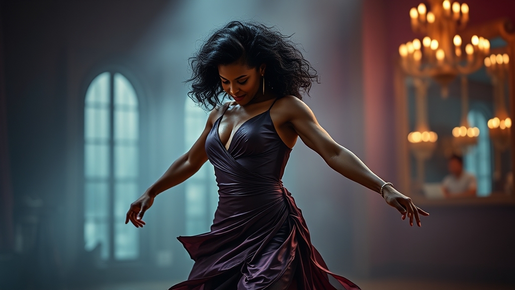 Black Silk Mature Lady Latin Dance: Show Passion and Elegance in Every Step